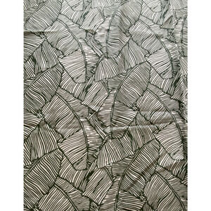 Brunschwig & Fils Les Palmiers Print Green Fabric Sample 48" x 88" orig 202 yd.